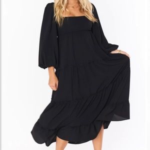 New with Tags Womens Show Me Your Mumu Elaina MIDI Dress XXL in Black